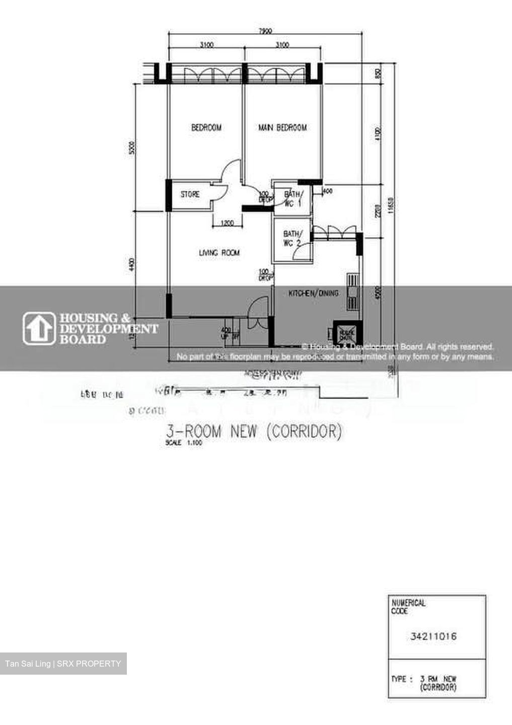 Blk 269B Cheng Yan Court (Central Area), HDB 3 Rooms #592449101